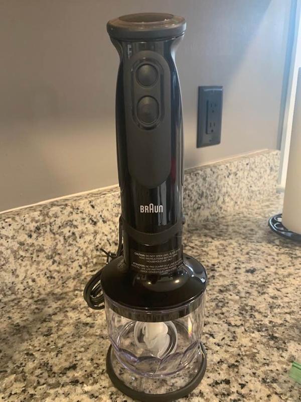 Braun Multi Quick Immersion Hand Blender +1.5-Cup Food Processor, Whisk,  Beaker, Masher, MQ7027