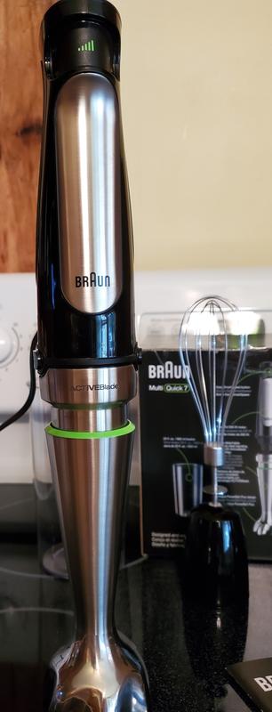 Braun MultiQuick MQ7025X SmartSpeed SS Immersion Hand Blender w/ 1.5 C Food  Processor, Whisk and Beaker MQ7025X - The Home Depot