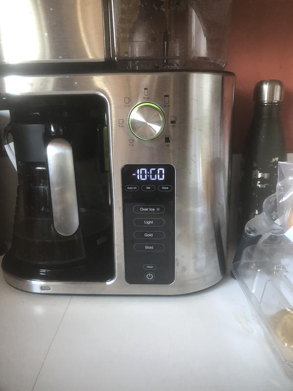 Braun 10Cup MultiServe Coffee Maker in Stainless Steel/Black Bed