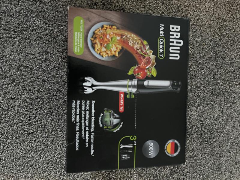 Braun MultiQuick 7 Immersion Hand Blender with Food Processor, Whisk,  Beater & Masher