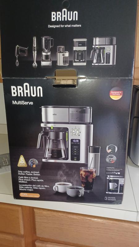 Braun MultiServe Machine 7 Program Brew Sizes 3 Strengths Drip Coffee Maker