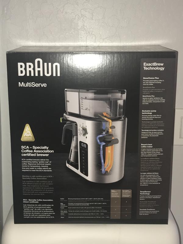 Braun MultiServe 10-Cup SCA White Coffee Maker w/Water Spout