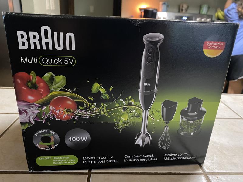 NEW! Braun MultiQuick 5 Immersion Hand Blender Patented Technology -  Powerful 350 Watt - Dual Speed - Includes Beaker, Whisk, 505 - S154594 for  Sale in Elk Grove Village, IL - OfferUp