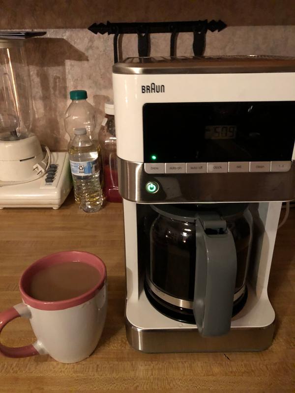 Braun KF6050WH BrewSense 12 Cup Drip Coffee Maker, White