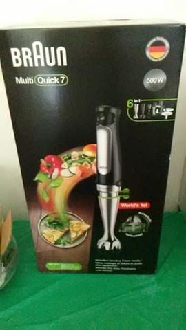 Braun MultiQuick MQ7077X SmartSpeed SS Immersion Hand Blender w/ 1.5 C Food  Processor, Whisk, Masher and Beaker MQ7077X - The Home Depot