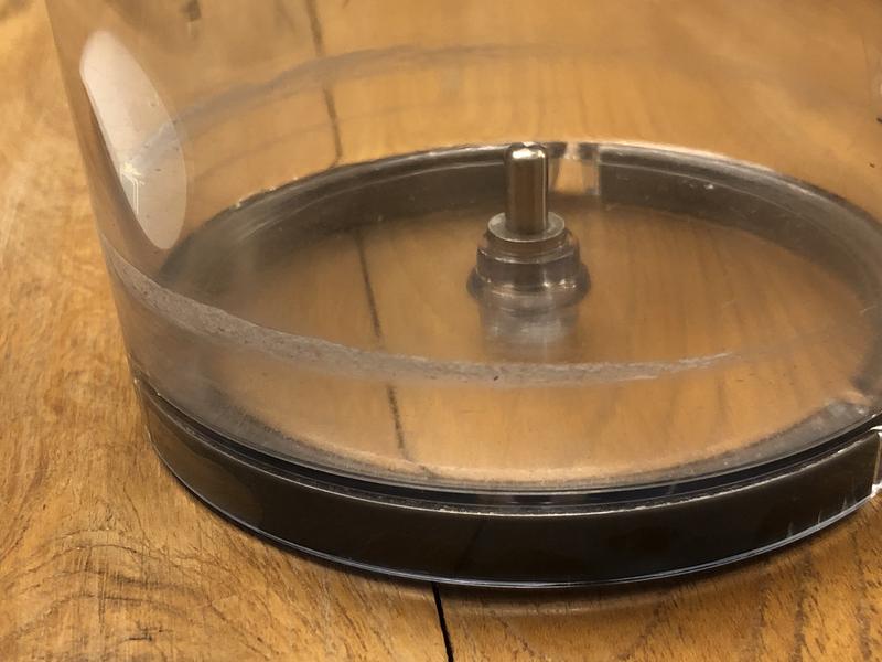 Blade hit the bowl bottom side (It is almost true)