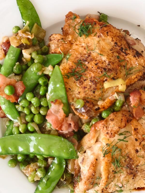 Chicken Thighs & Spring Vegetables