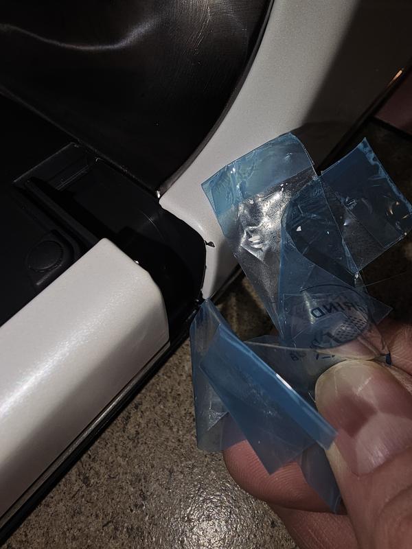 Can see the chip on the blue tape