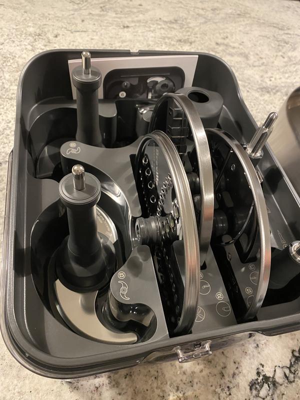 The blade and attachment container - very neat setup!