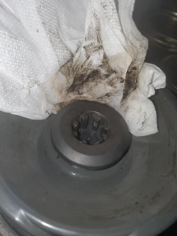 residue from plastic contact with the metal gears