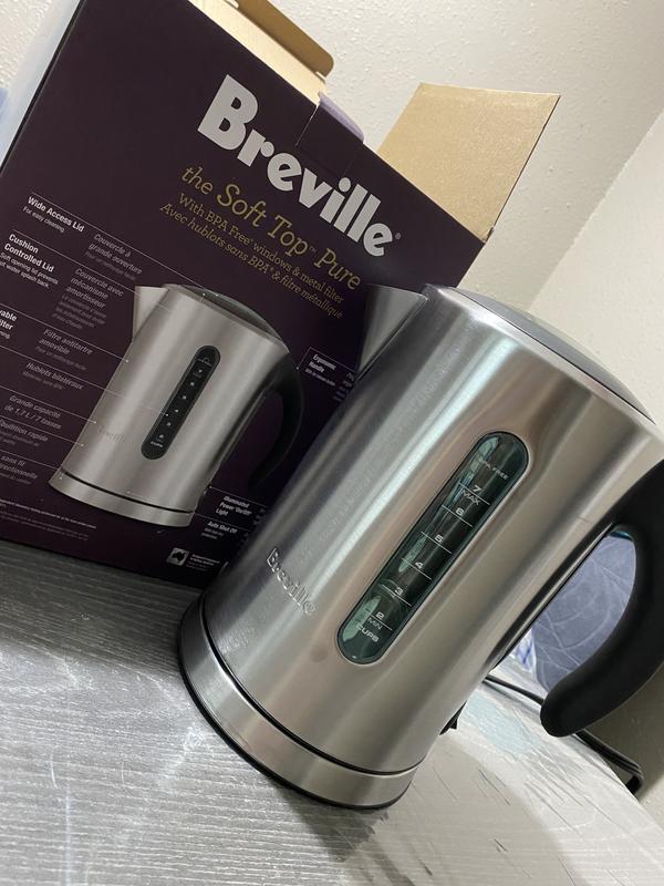  Breville Ikon Cordless 1.7-L Stainless-Steel Electric Kettle:  Breville Hot Water Kettle: Home & Kitchen