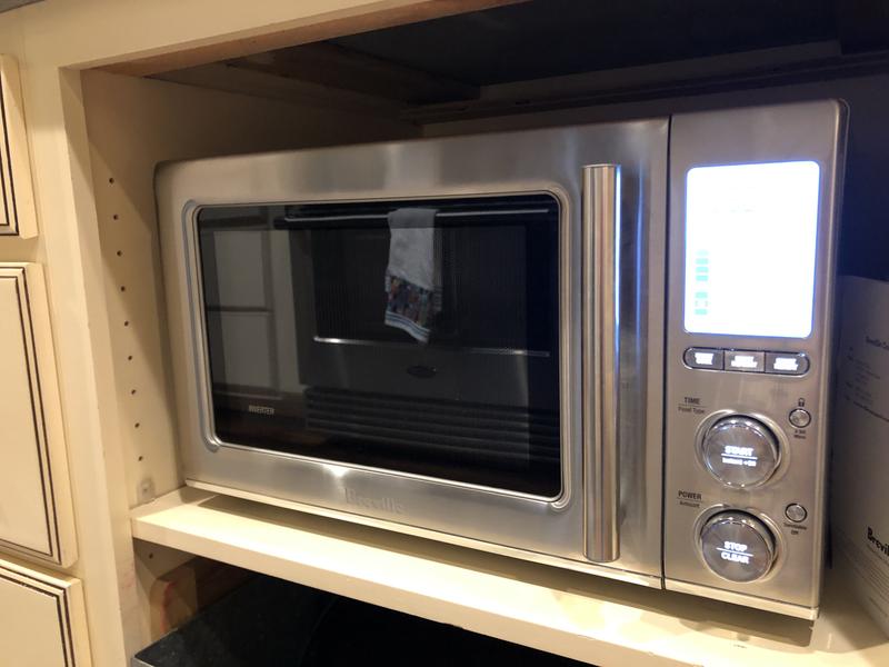 Breville® the Compact Wave Soft Close Microwave in Silver Bed Bath