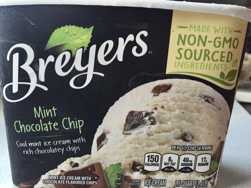 Breyers Mint Chocolate Chip Ice Cream 48 Fl Oz Tub