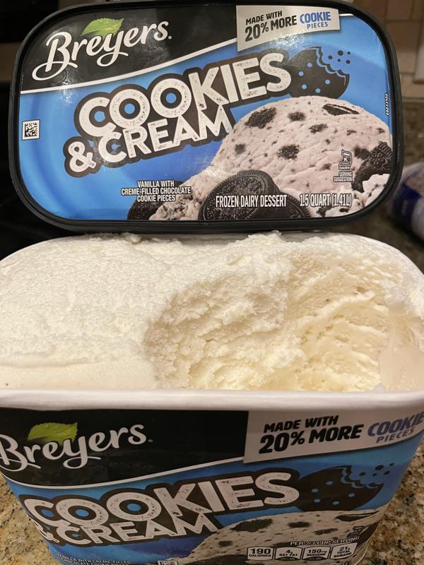 breyers cookies and cream ice cream