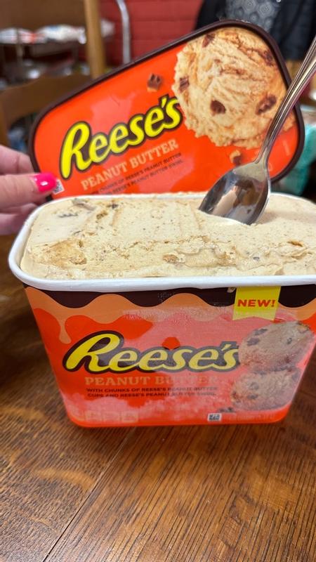 Reese's Peanut Butter Light Frozen Ice Cream With Reese's Peanut Butter Cups  & Peanut Butter Swirl – 48oz : Target