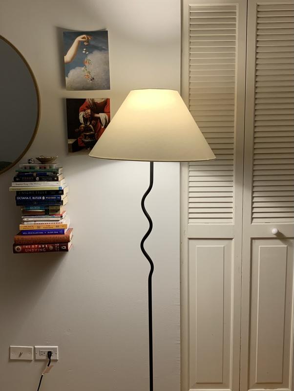 Squiggle Black Floor Lamp | Unique Wavy Zigzag Pole | Brightech Squiggle Black Floor Lamp | Unique Wavy Zigzag Pole | Brightech