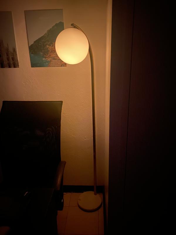 Luna Drop Arc Floor Lamp | Marble Base | Brightech