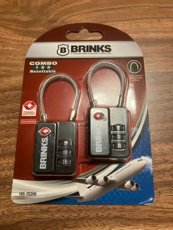 ksks ksks　s Brinks 2-Pack 32mm 3-Dial Resettable TSA Luggage Padlock with a