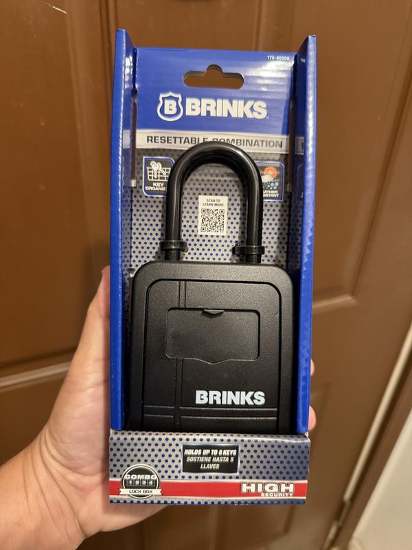 Brinks® 5 Key Capacity Portable Lock Box, Resettable 4-Dial