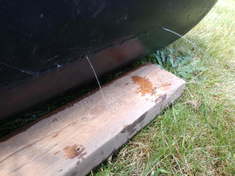 Leaking drum