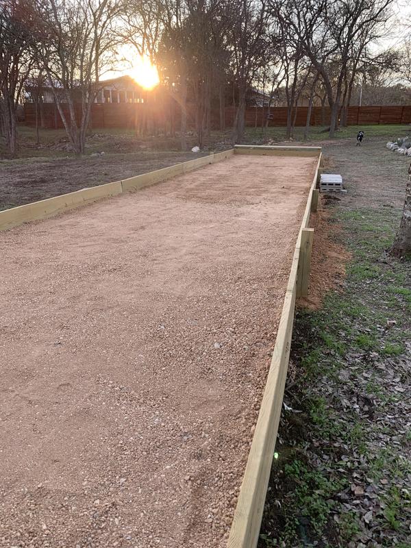 Rolled bocci court