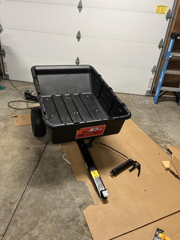 Brinly 10 Cu FT pull behind cart