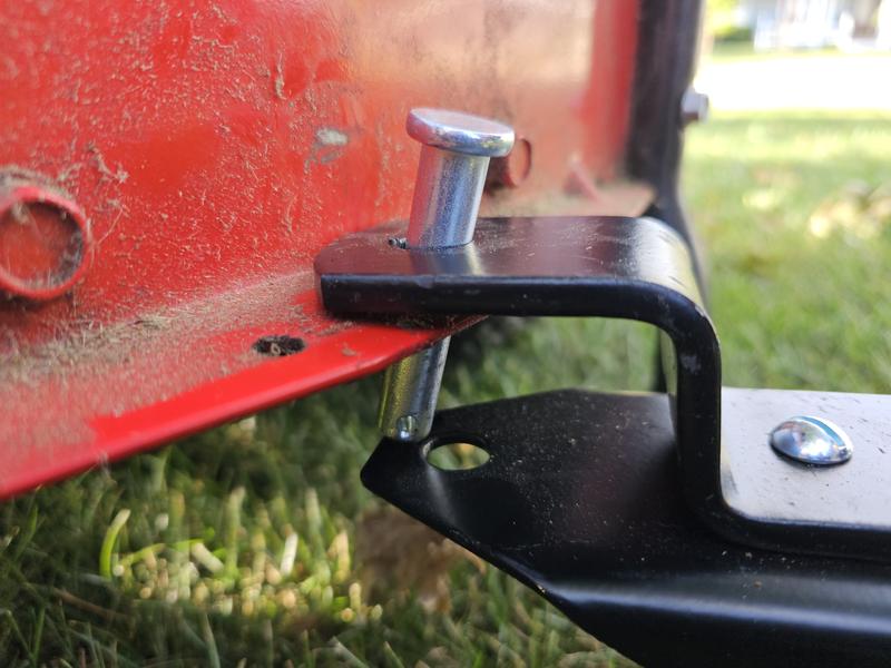 Pin wouldn't fit when the cart was turned.