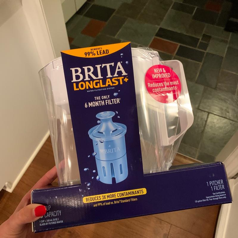 Brita Extra Large 27 Cup Water Dispenser with 1 Standard Filter, UltraMax,  Grey