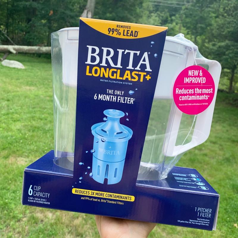 Brita Extra Large 27 Cup Water Dispenser with 1 Standard Filter, UltraMax,  Grey