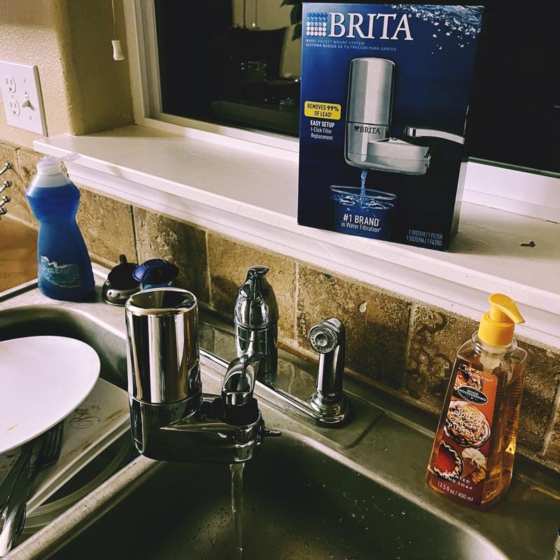 Brita® Basic Chrome Tap Water Faucet Filtration System, Fits Standard  Faucets