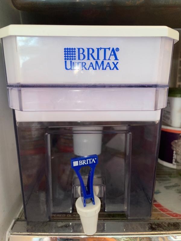 Brita Extra Large 27 Cup Filtered Water Dispenser with 1 Standard Filter,  Made without BPA, UltraMax, Mazarine Blue