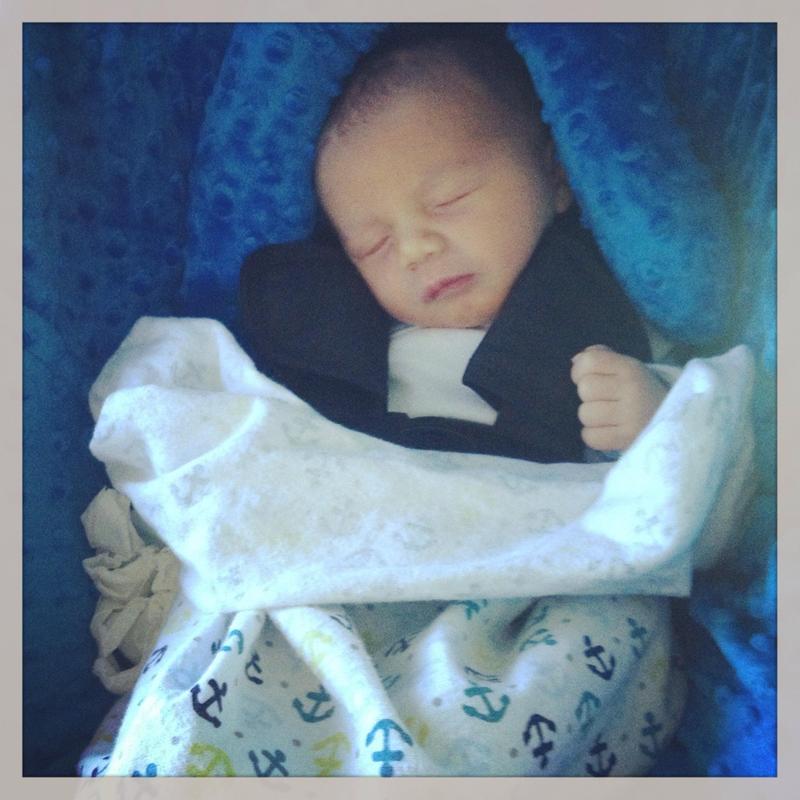 On our way home from the hospital in our Britax B Safe carseat