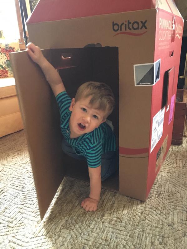 Enjoying his new house!