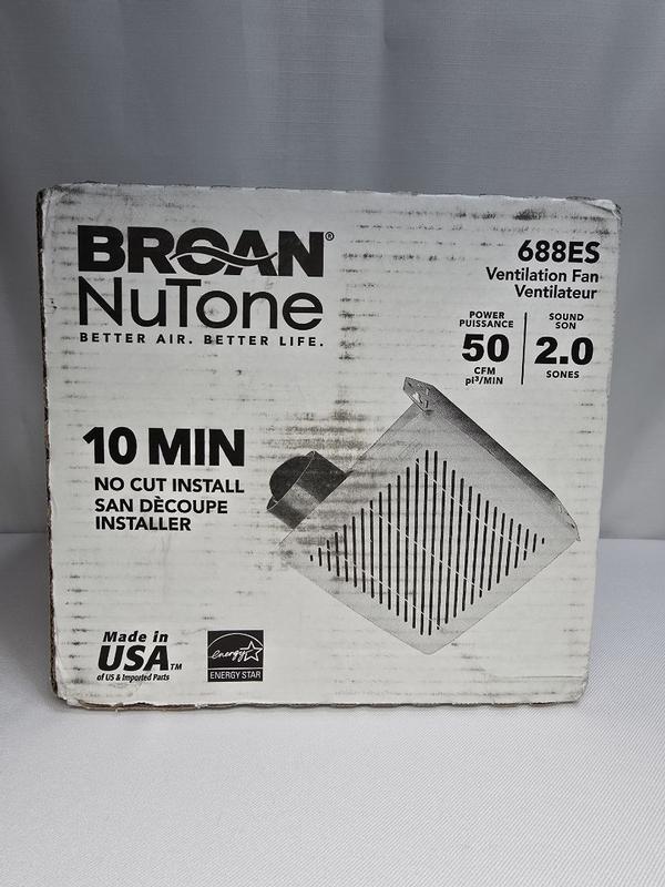 Broan-NuTone 2-Sone 50-CFM White Bathroom Ventilator Fan (ENERGY STAR ...