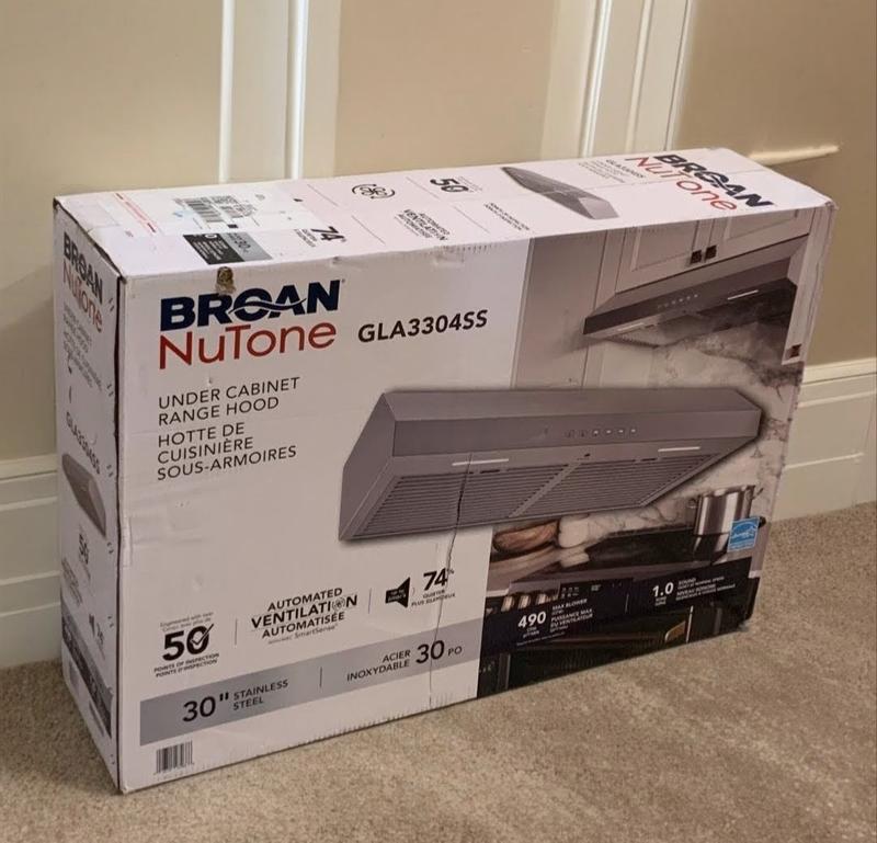 GLA3304SS Glacier 30-Inch 490 MAX Blower CFM 1.1 Sones Stainless