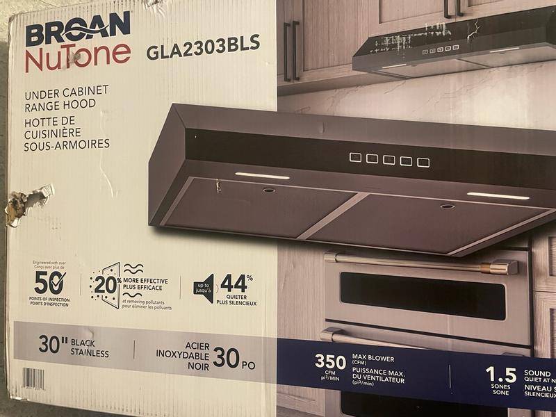 GLA2303BLS Broan-NuTone 30-Inch Under Cabinet Range Hood, ENERGY