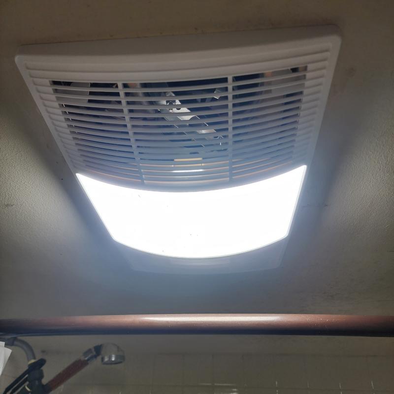 Broan-NuTone Bathroom Fan With Heater & LED Light - 80 CFM, 1300W Heater, Dimmable Light | Quiet Exhaust Fan Combo