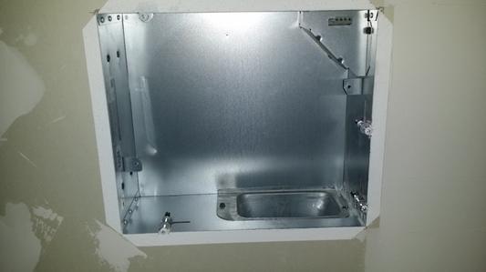 Master bathroom fan enclosure