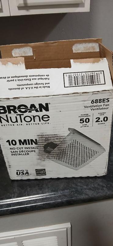 Broan-NuTone 2-Sone 50-CFM White Bathroom Ventilator Fan (ENERGY STAR ...