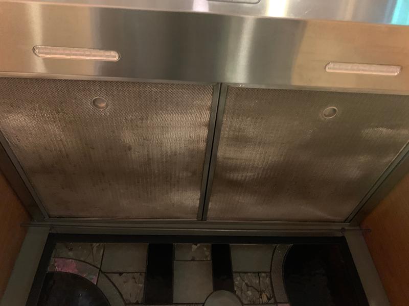 Filters discolored in dishwasher