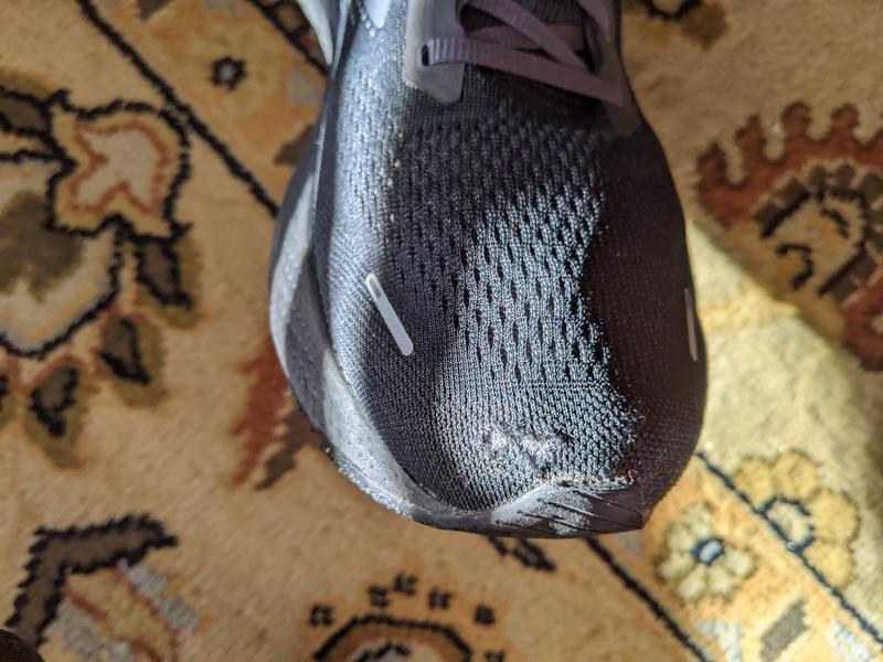Holes developing on the toe area