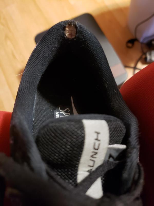 Not pleased with the hole that developed only a short time after wearing these shoes!