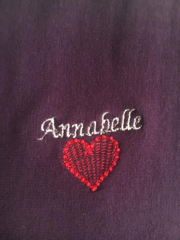 Annie’s monogrammed scarf