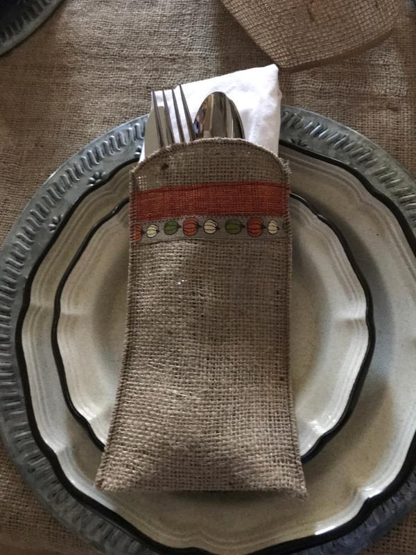Thanksgiving silverware holder