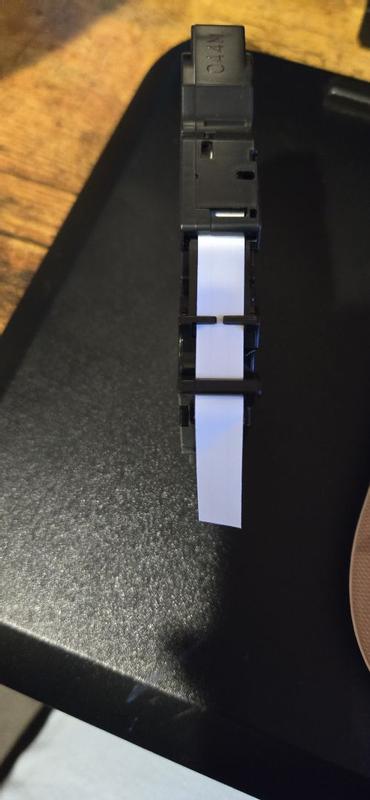 Brother P-touch TZEN201 | 3.5mm Black on White Non-Laminated Tape