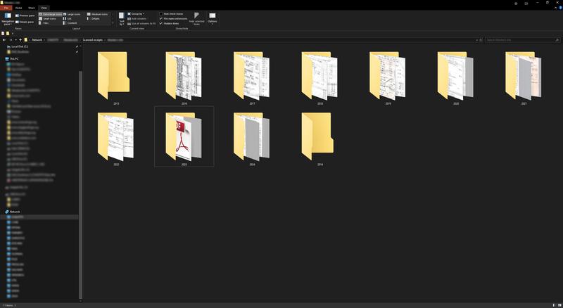 Receipts are automatically sorted into the corresponding folders - quick and easy!