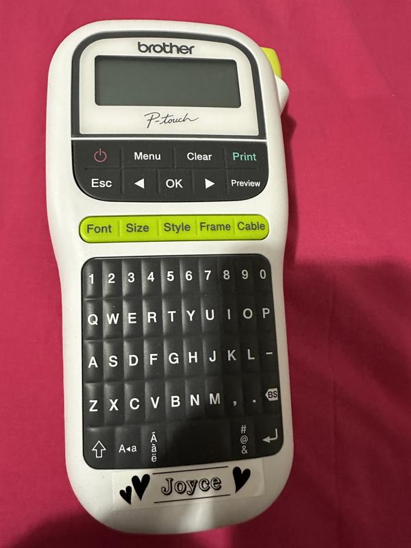 Brother P-touch, PT-H110, Easy Portable Label Maker, Lightweight, Qwerty  Keyboard, One-Touch Keys White/Gray PTH110 - Best Buy