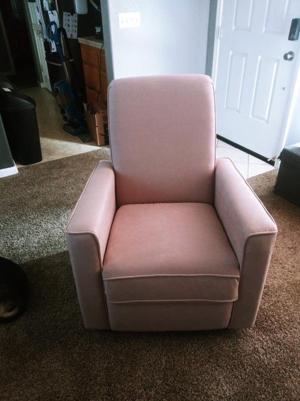 Evolur Raleigh Upholstered Plush Seating Glider Swivel