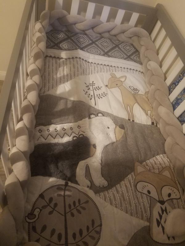 Levtex Baby® Bailey 5Piece Crib Bedding Set in Charcoal/White Bed