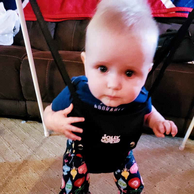 Jolly Jumper® Exerciser with Portable Stand in White buybuy BABY